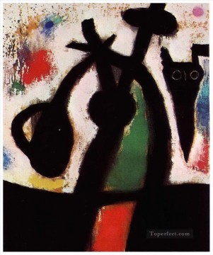 Joan Miró Painting - Mujer y pájaro en la noche 2 Joan Miró
